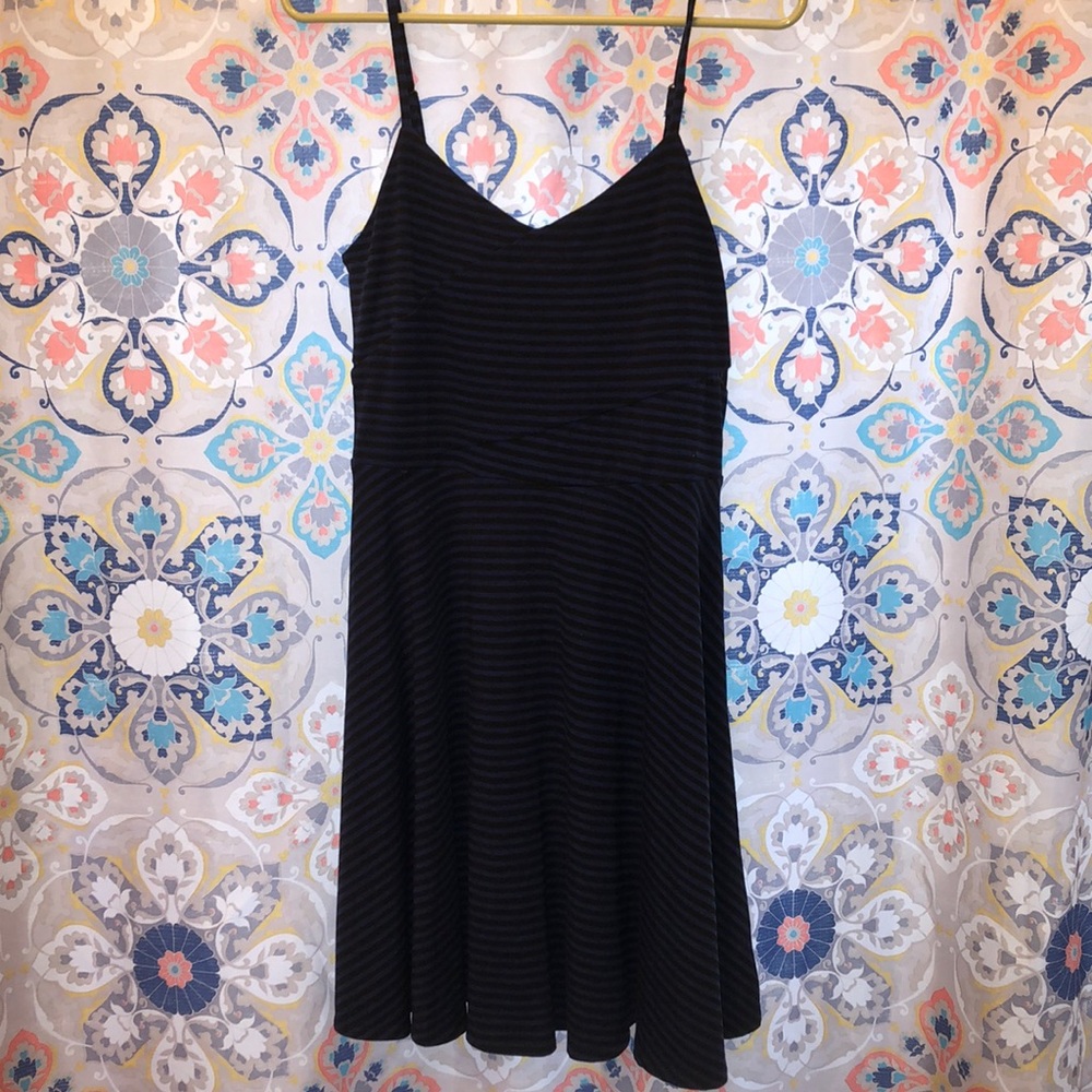 Black and blue dress